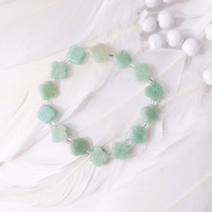 Amazonite Flower Beads Bracelet