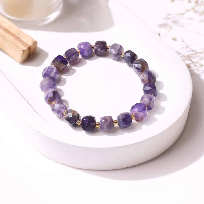 Amethyst Box Faceted Bracelet