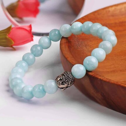 Aquamarine Buddha Bracelet