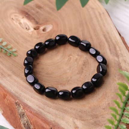 Black Obsidian Small Tumble Bracelet