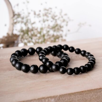 Black Onyx Round Beads Bracelet