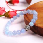 Blue Lace Agate Buddha Bracelet
