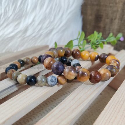 Bumblebee Jasper Round Beads Bracelet