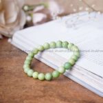 Chrysoprase Round Stone 8 MM 24 Beads Elastic Bracelet