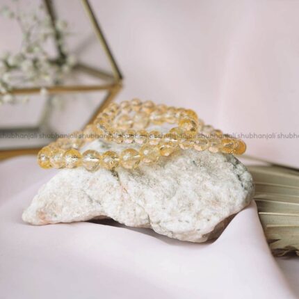 Citrine Faceted Beads Bracelet