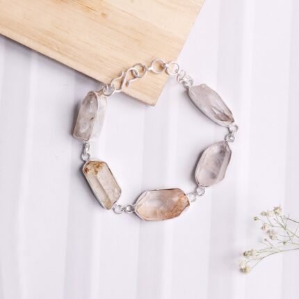 Clear Quartz Raw Bracelet