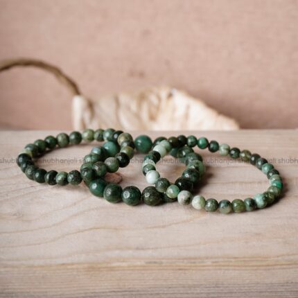 Emerald Round Beads Bracelet