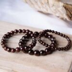 Garnet Round Beads Bracelet