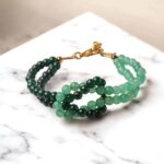 Green Jade & Green Aventurine Knot Bracelet 4mm