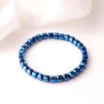 Hematite Blue Box Beads Bracelet