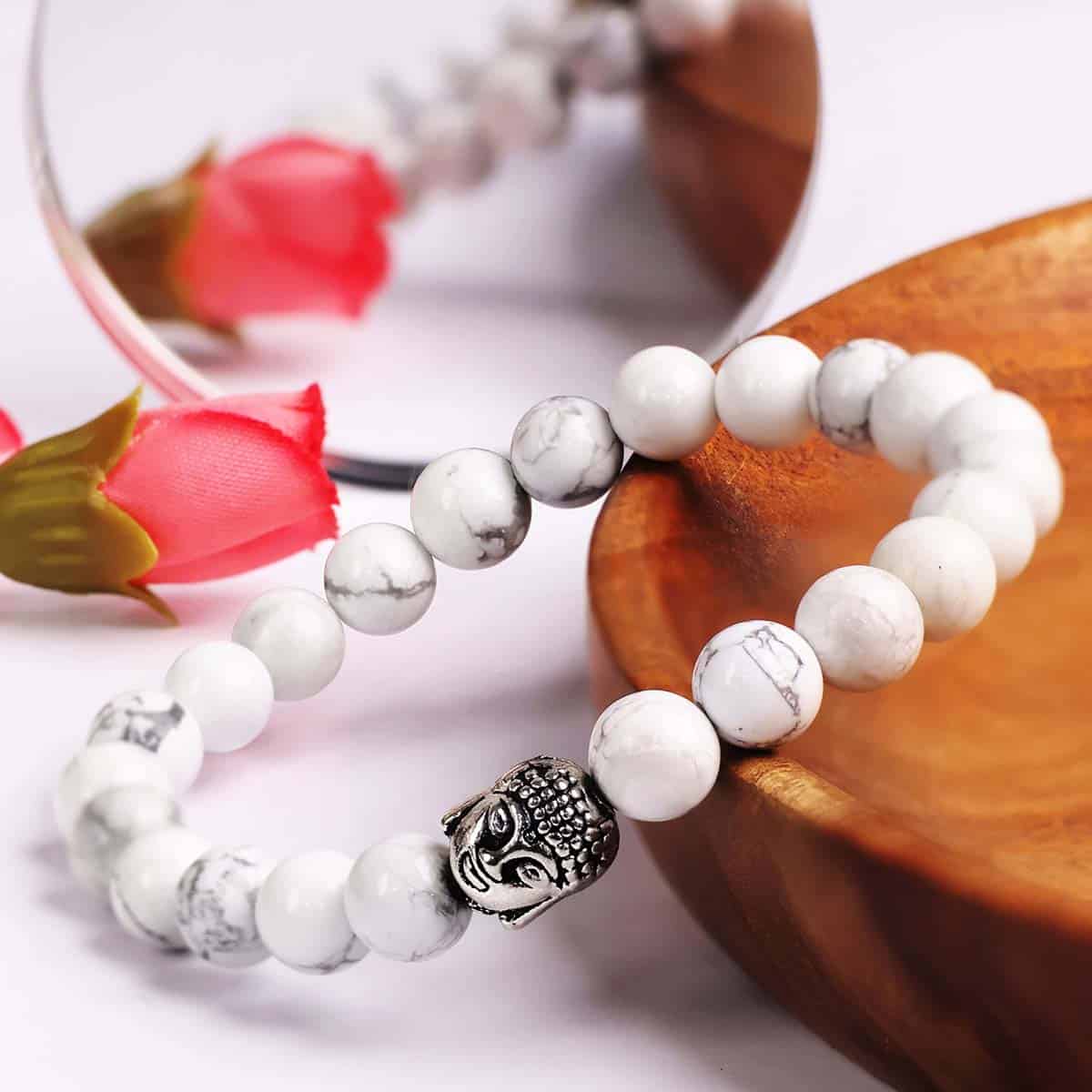 Howlite Buddha Bracelet