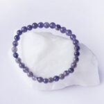 Iolite 6 mm Round Stone 32 Beads Elastic Bracelet