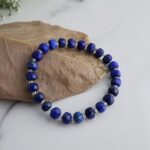 Lapis Lazuli Drum Faceted Beads Bracelet