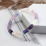 Multi Fluorite Rectangle Beads Bracelet
