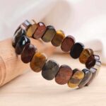 Multi Tiger Eye Oval Faceted Bracelet