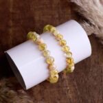 Natural Citrine Bracelet In Round Beads
