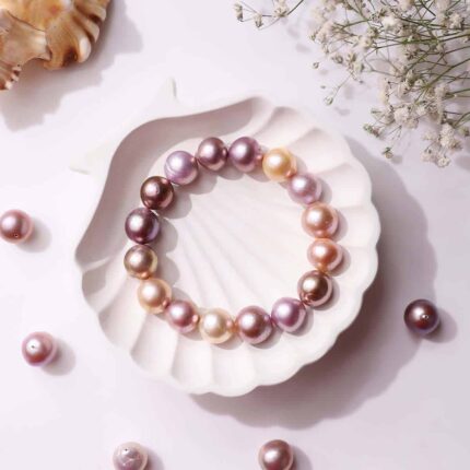 Pink/Purple Baroque Pearl Bracelet