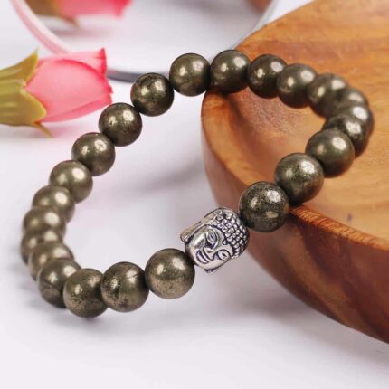 Pyrite Buddha Bracelet