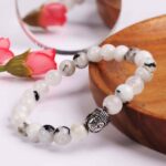 Rainbow Moonstone Buddha Bracelet