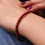Red Jasper Bracelet In 4mm Faceted Beads