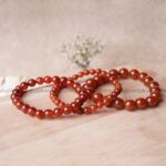 Red Onyx Round Beads Bracelet