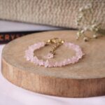 Rose Quartz Chips Chain Bracelet