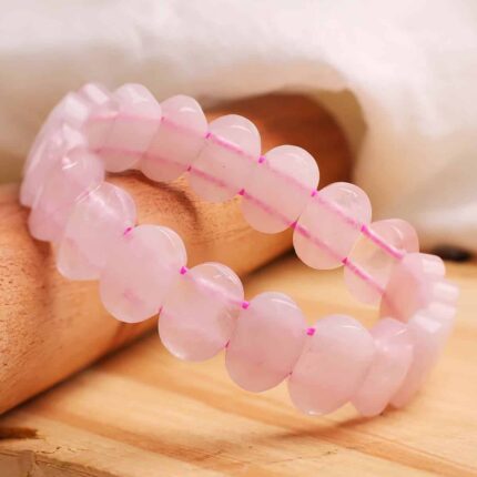 Rose Quartz Oval Faceted Bracelet
