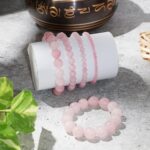 Rose Quartz Round Beads Bracelet