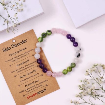 Skin Disorder 8mm 24 Beads Elastic Bracelet For Skin