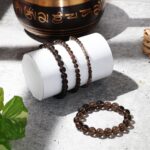 Smoky Quartz Round Beads Bracelet