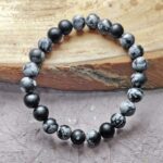 Snowflake Obsidian Bracelet - 8mm