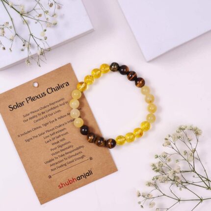 Solar Plexus Chakra Bracelet 8MM