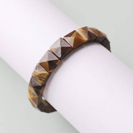 Tiger Eye Pyramid Shape Bracelet