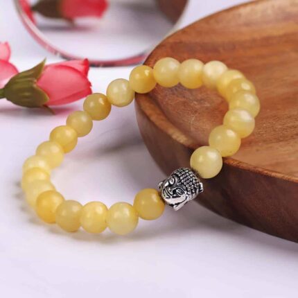 Yellow Calcite Buddha Bracelet