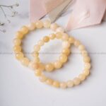 Yellow Calcite Round Beads Bracelet