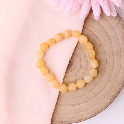 Yellow Calcite Small Tumble Bracelet